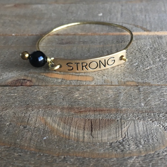 Handmade Jewelry - Inspirational Gemstone Bangle Bracelet